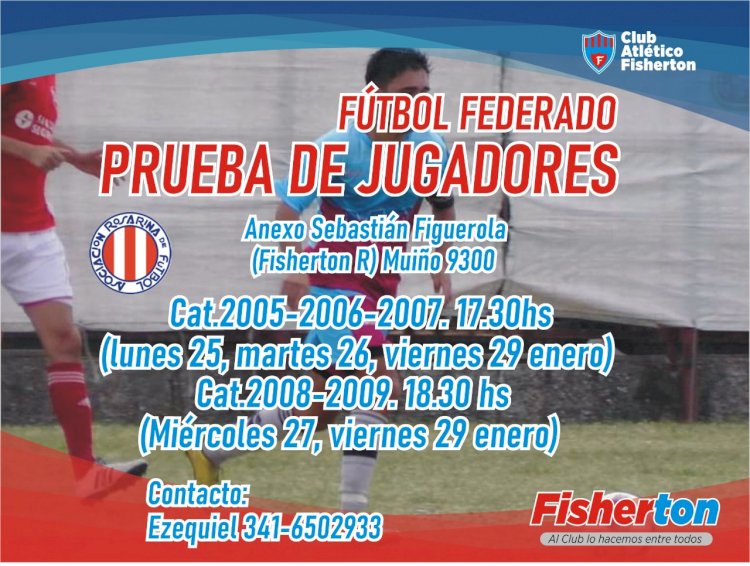 Fútbol: pruebas de jugadores
