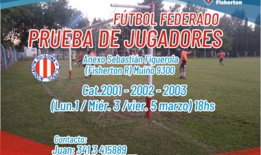 Fútbol: pruebas de jugadores
