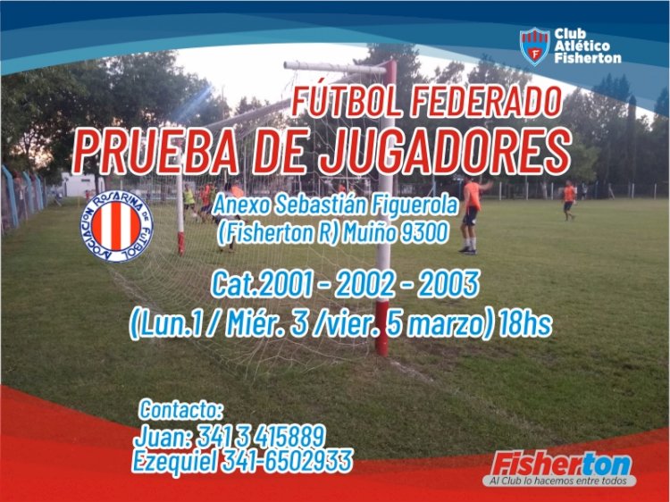 Fútbol: pruebas de jugadores