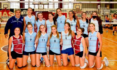 Festejo de la Primera de Vóley en Ramallo