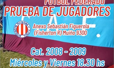 Fútbol: pruebas de jugadores