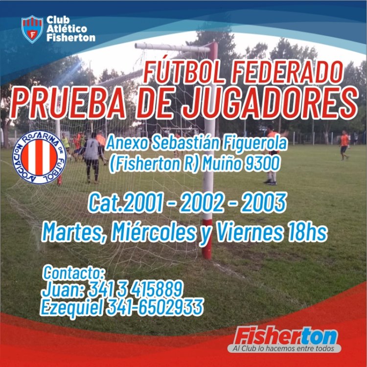Fútbol: pruebas de jugadores