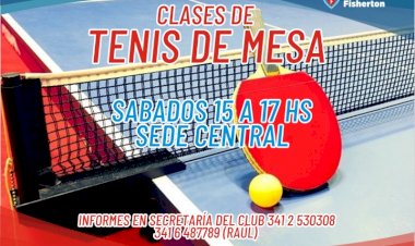 Sumate a las clases de Tenis de Mesa en la Sede