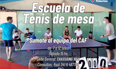 Súmate a la Escuela de Tenis de Mesa