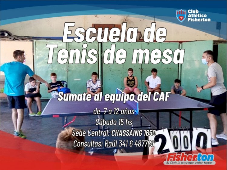 Súmate a la Escuela de Tenis de Mesa