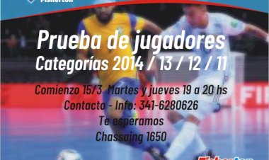 Pruebas de jugadores de Futsal