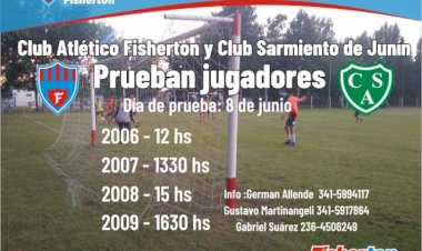 Prueba de jugadores de Fútbol