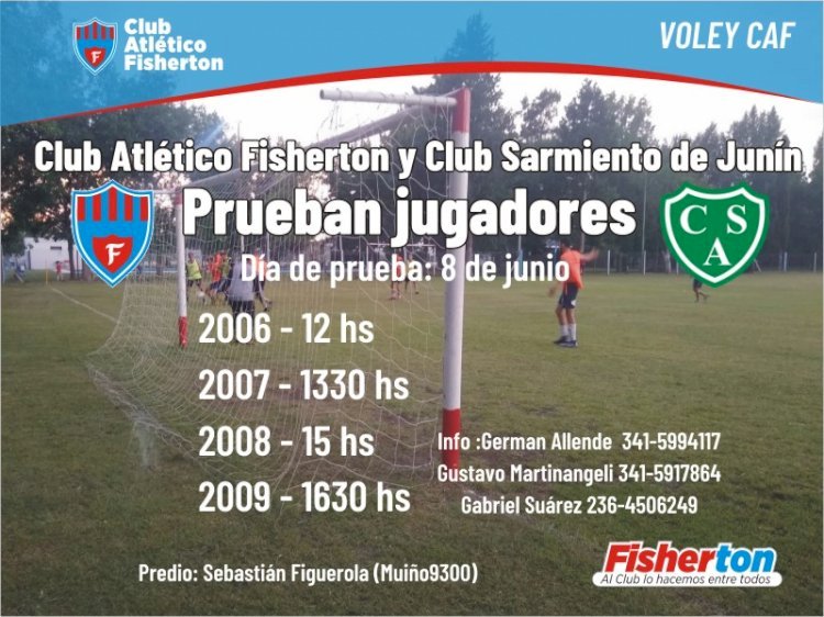 Prueba de jugadores de Fútbol